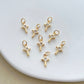 14K Gold Filled Zircon Cross Earring Charms