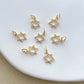 14K Gold Filled Zircon Star of David Charms