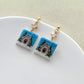 14K Gold Filled Square Zircon Connectors