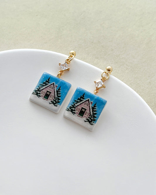 14K Gold Filled Square Zircon Connectors