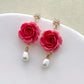 14K Gold Filled Zircon Flower Earring Posts with Loop
