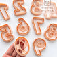 Scalloped Numbers Polymer Clay Cutter STL Files | Individual Number