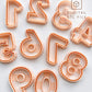 Scalloped Numbers Polymer Clay Cutter STL Files | Full 0-9 Set