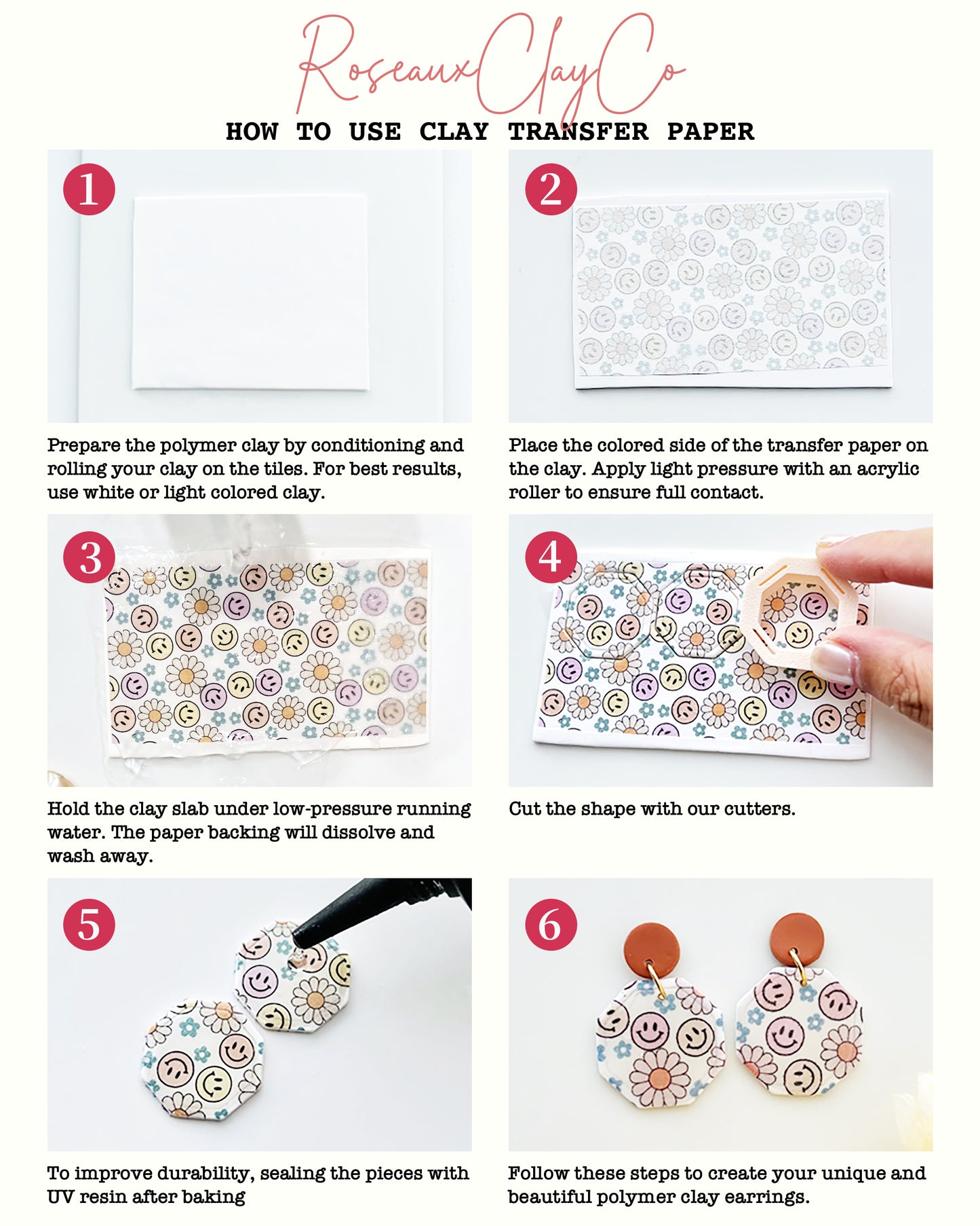 Patchwork Bow Polymer Clay Transfer Paper & Matching Cutter