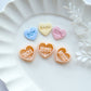 Conversation Heart Polymer Clay Cutters | Baby Shower Clay Cutters | Clay Earring Cutter | Baby Clay Cutters