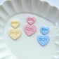 Conversation Heart Polymer Clay Cutters | Baby Shower Clay Cutters | Clay Earring Cutter | Baby Clay Cutters