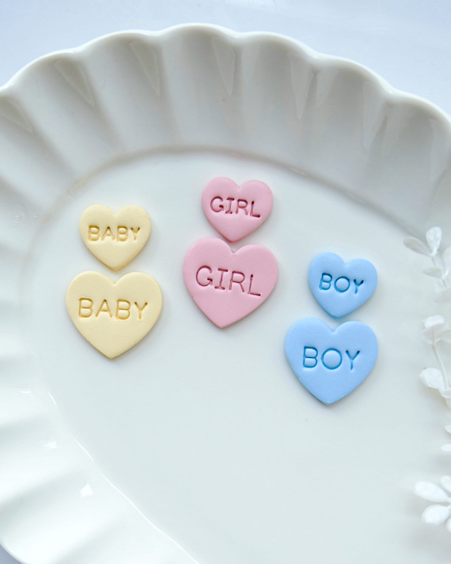 Conversation Heart Polymer Clay Cutters | Baby Shower Clay Cutters | Clay Earring Cutter | Baby Clay Cutters