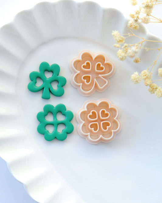 Cutout Clover Polymer Clay Cutters | St Patrick's Day Clay Cutters | Jewelry Making | Clay Earring Cutters