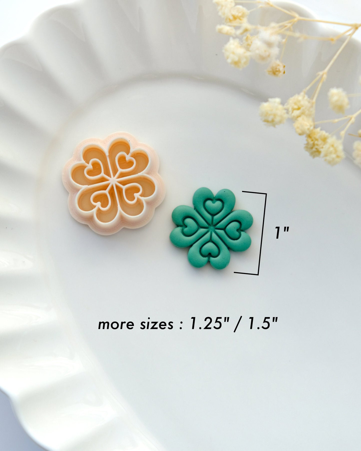 Four Leaf Clover Clay Cutters | St Patrick's Day Clover Polymer Clay Cutters | Earring Cutters | Jewelry Making