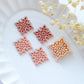 Embossing Square Spring Clay Cutters | Ornate Dangle Polymer Clay Cutters