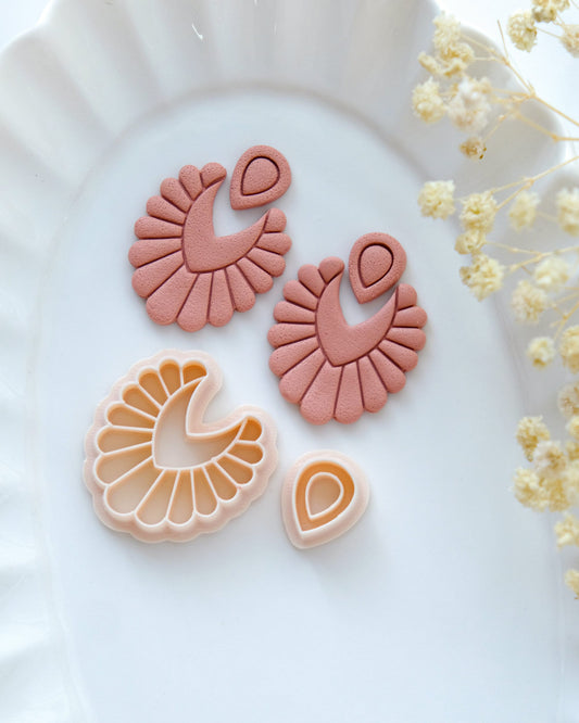 Scalloped Fan Polymer Clay Cutters | Art Deco Clay Earring Cutters | Spring Clay Cutters | Polymer Clay Supplies