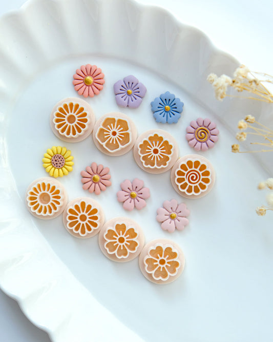 Flower Studs Polymer Clay Cutters