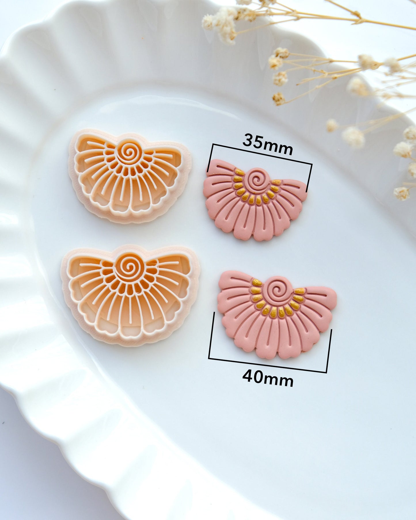 Art Deco Floral Polymer Clay Cutters | Spring Floral Clay Cutters | Clay Earring Cutters | 3d Printed Cutters