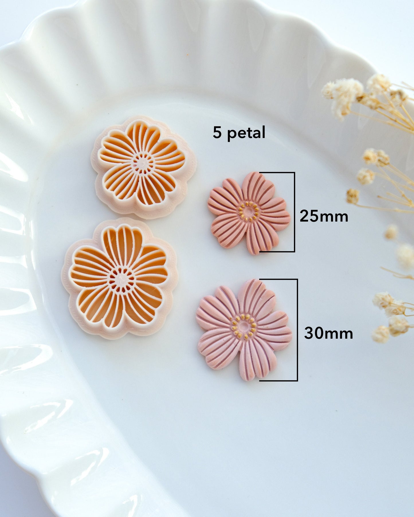 Boho Flower Polymer Clay Cutter | Spring Clay Cutter | Floral Clay Cutter | Clay Earring Cutter | 3d Printed Cutter | Jewelry Making