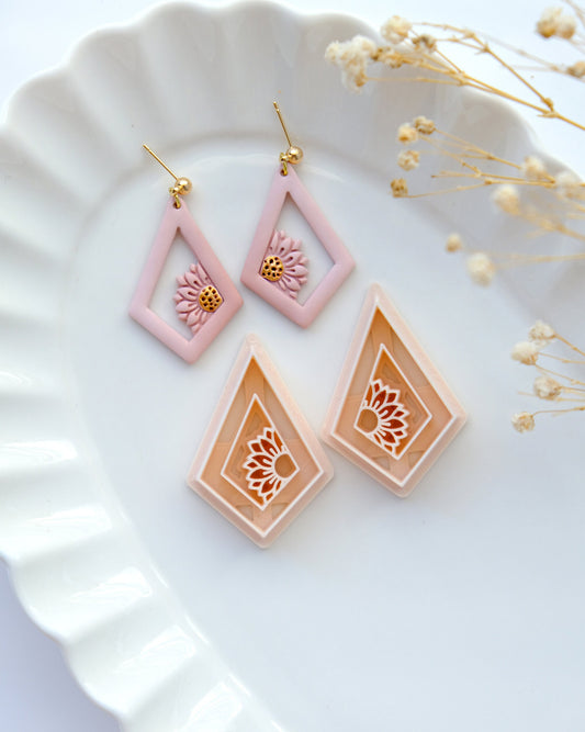 Daisy Rhombus Cutout Polymer Clay Cutters