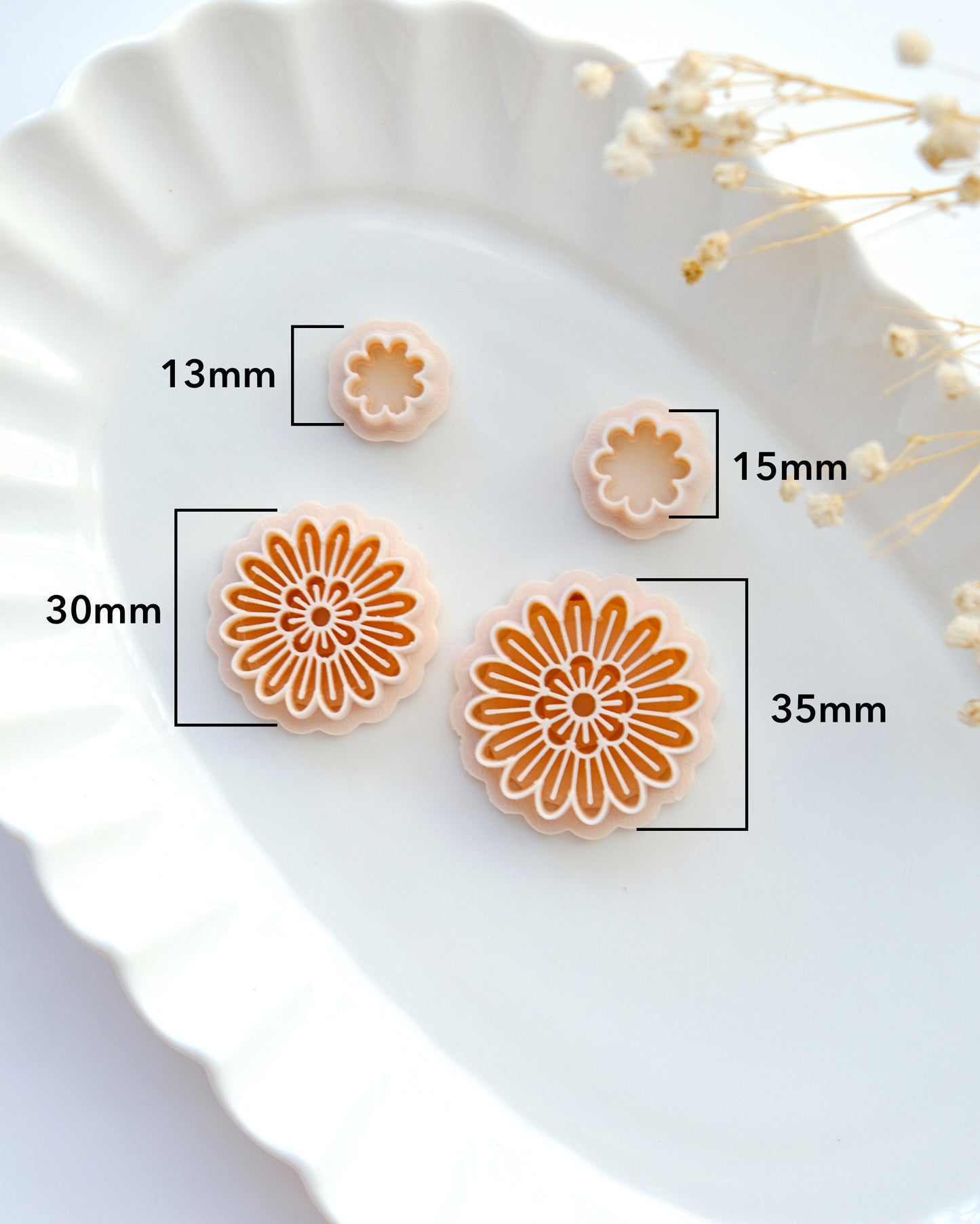 Summer Flower Polymer Clay Cutters | Spring Clay Cutters | Floral Cutters for Earring Making | Clay Tools