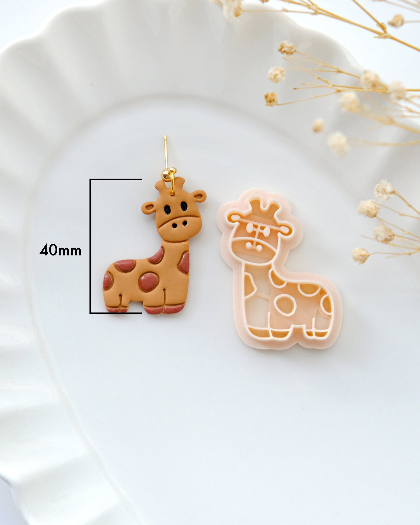 Giraffes Polymer Clay Cutter | Summer Animal Clay Earring Cutters