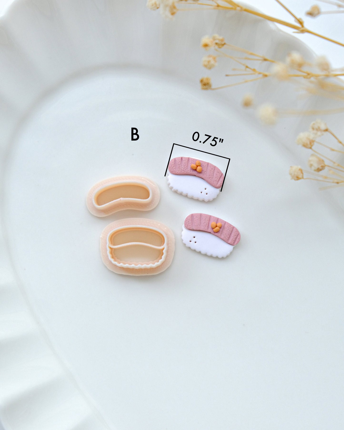 Sushi Stud Polymer Clay Cutters | Cute Food Clay Cutters | Clay Earring Cutters | Polymer Clay Tools | 3d Printed Cutter