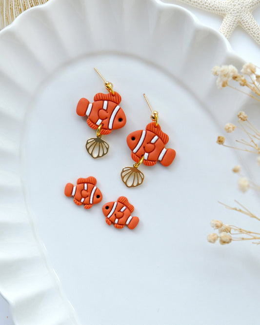 Clownfish Polymer Clay Cutters | Summer Ocean Animal Clay Earring Cutters