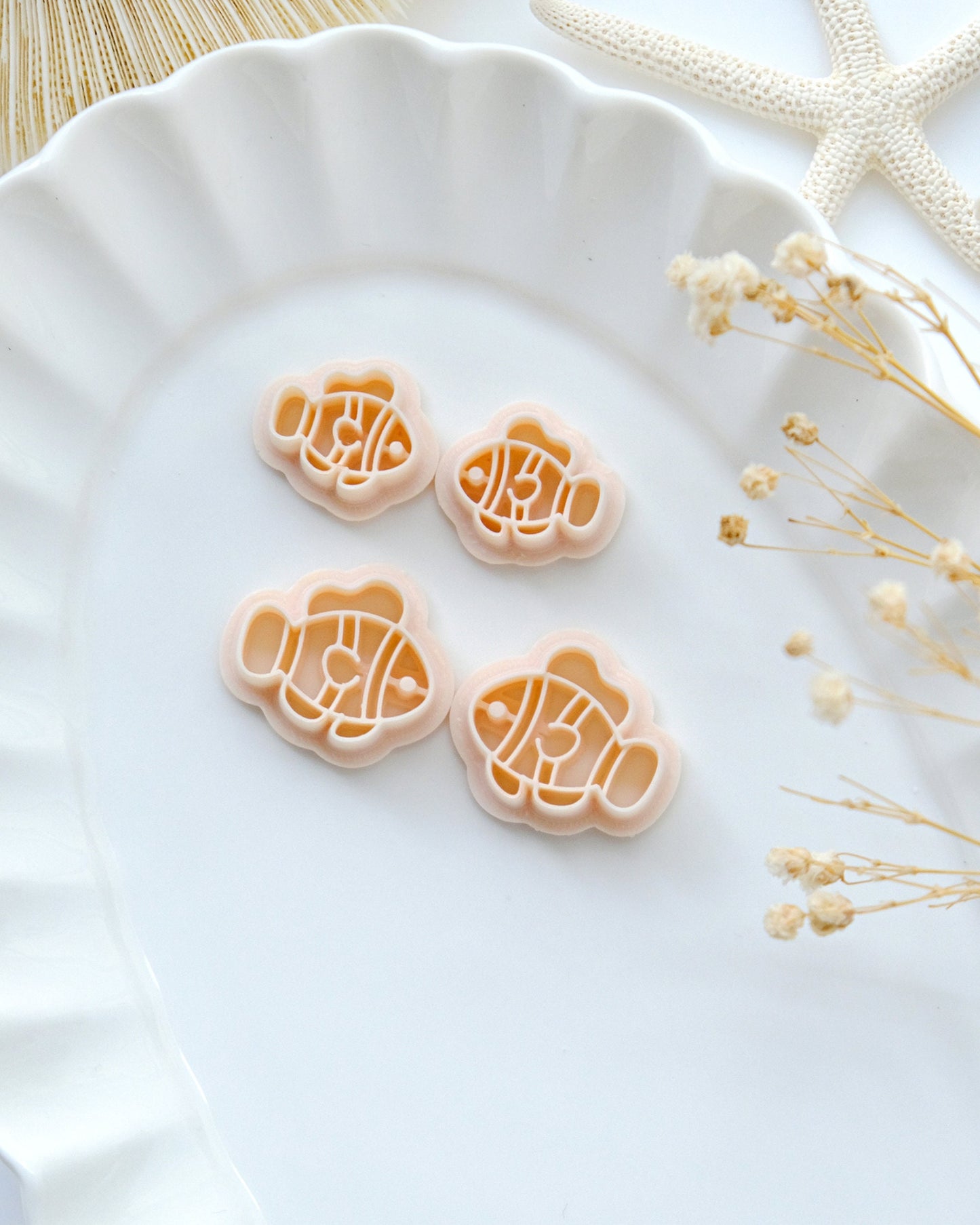 Clownfish Polymer Clay Cutters | Summer Ocean Animal Clay Earring Cutters