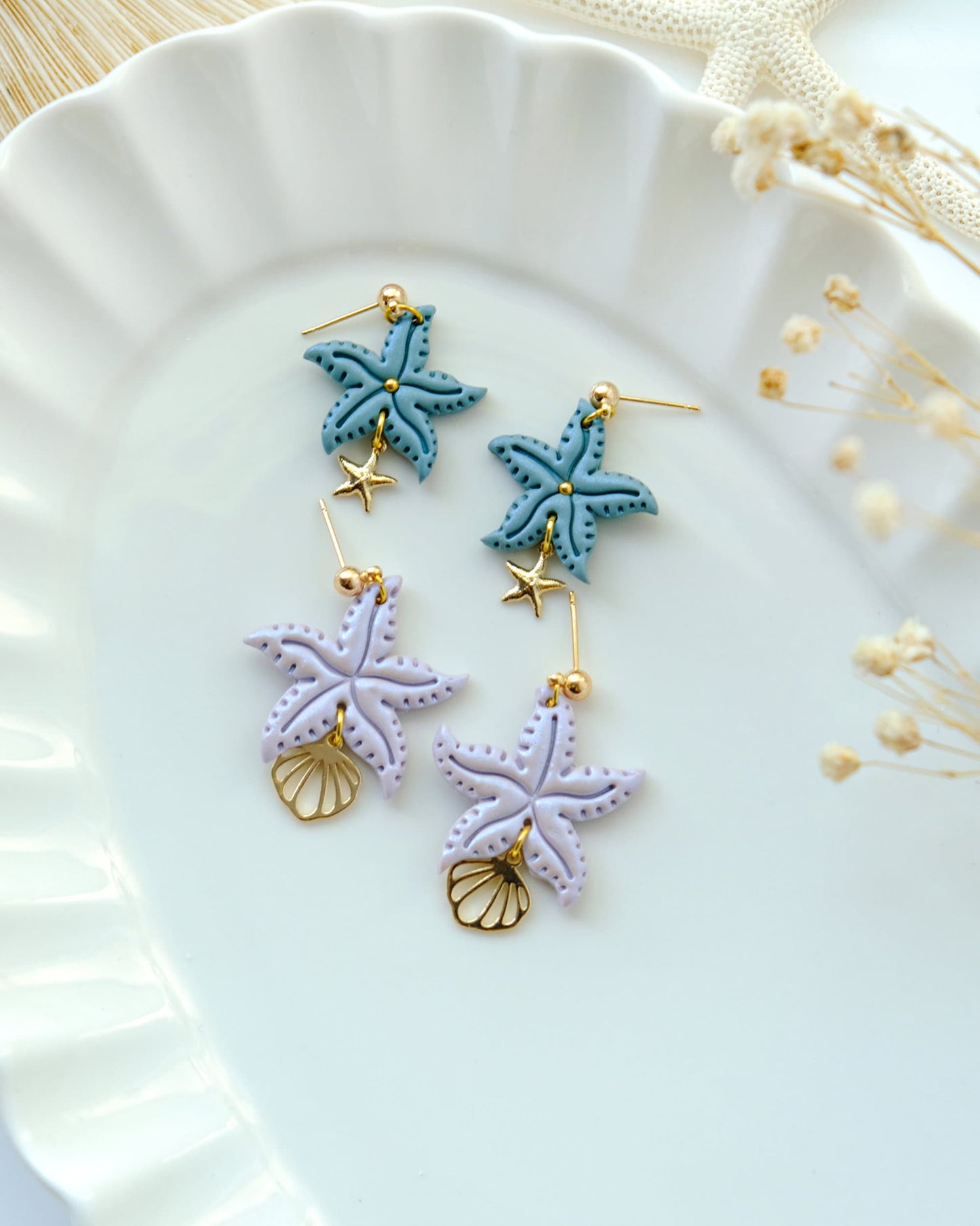 Summer Starfish Polymer Clay Cutters | Ocean Animal Clay Earring Cutters | Clay Earring Cutter | Polymer Clay Cutter for Jewelry Making