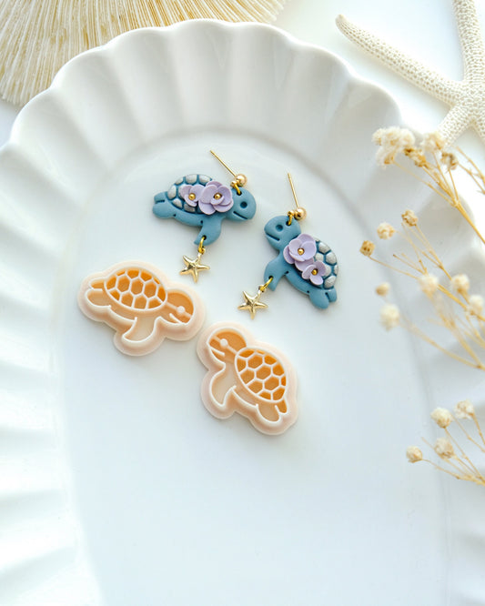 Sea Turtle Polymer Clay Cutters | Summer Animal Clay Earring Cutters | Clay Earring Cutter | Polymer Clay Cutter for Jewelry Making