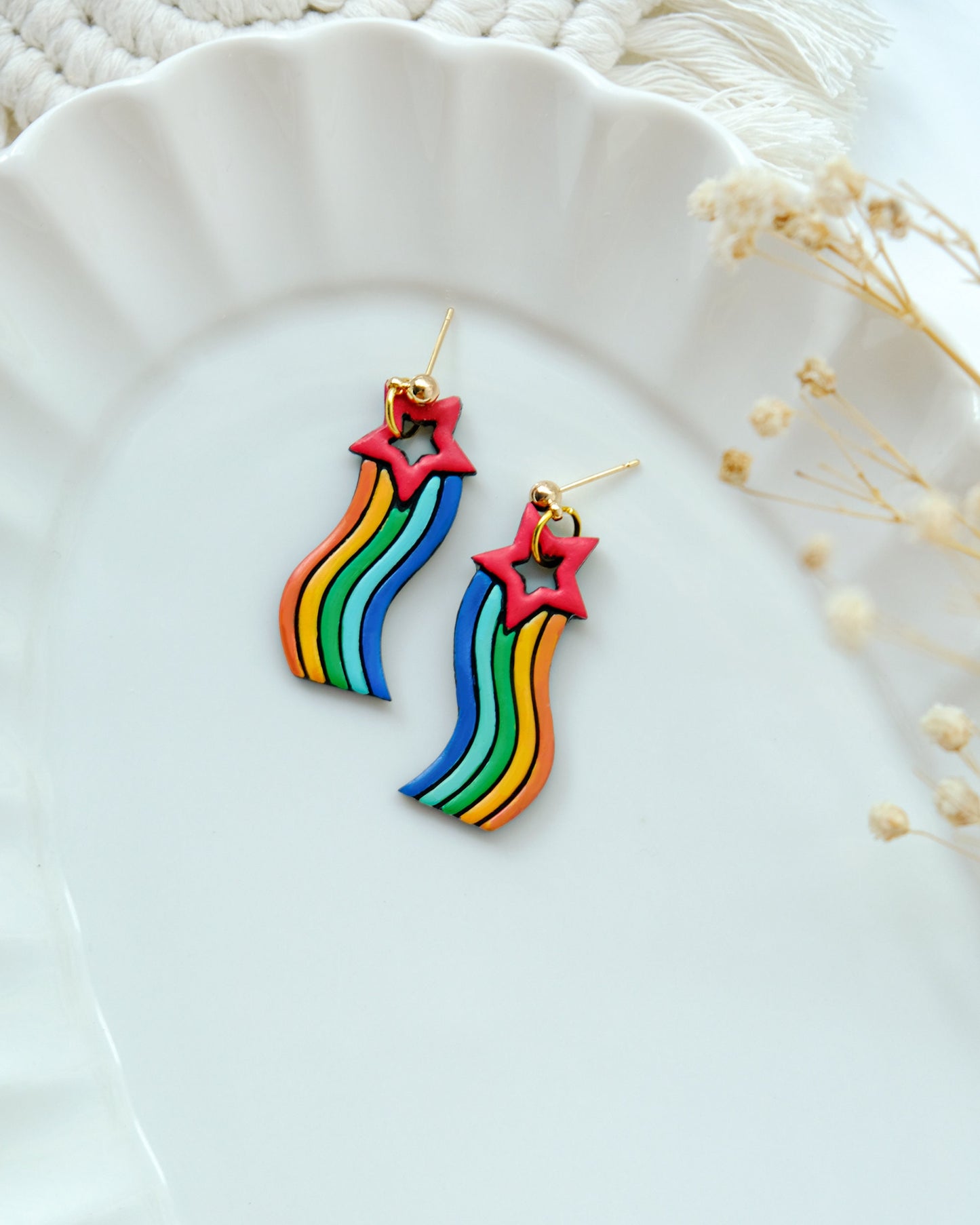 Rainbow Star Polymer Clay Cutters | Pride Month Clay Earring Cutter for Jewelry Making