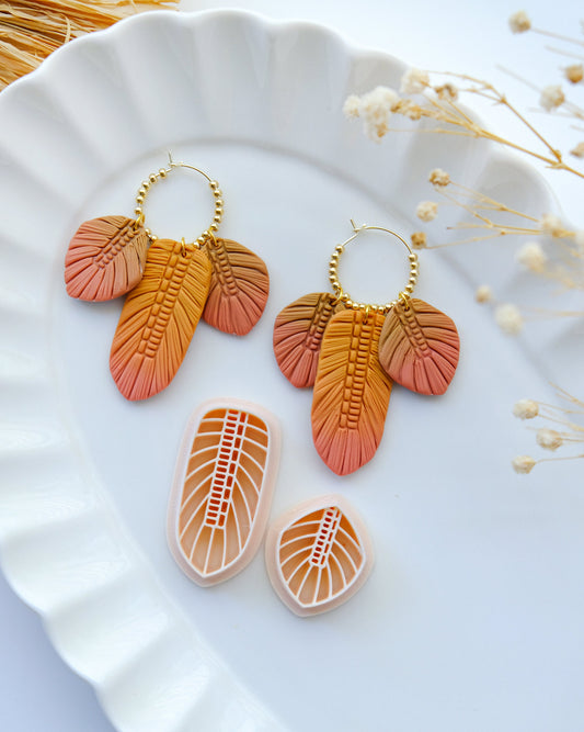 Macrame Feather Polymer Clay Cutters