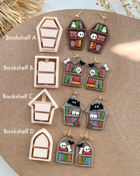 Halloween Bookshelf Polymer Clay Cutters