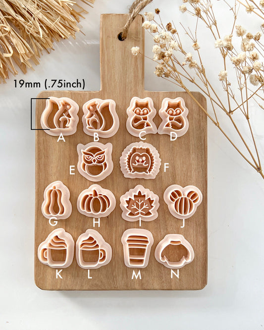 Fall Studs Polymer Clay Cutters