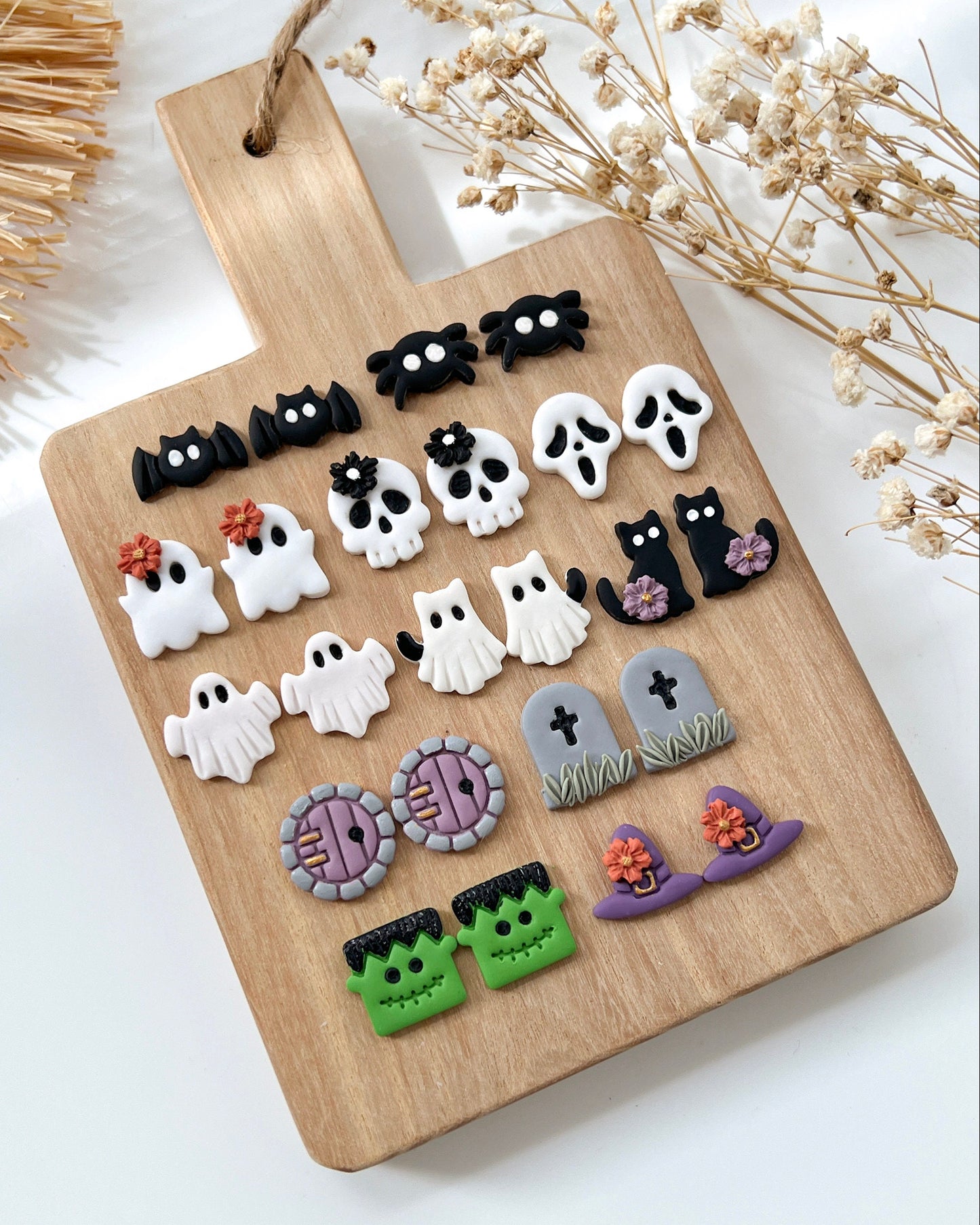 2024 Halloween Stud Polymer Clay Cutters | Halloween Clay Earring Cutters for Jewelry Making