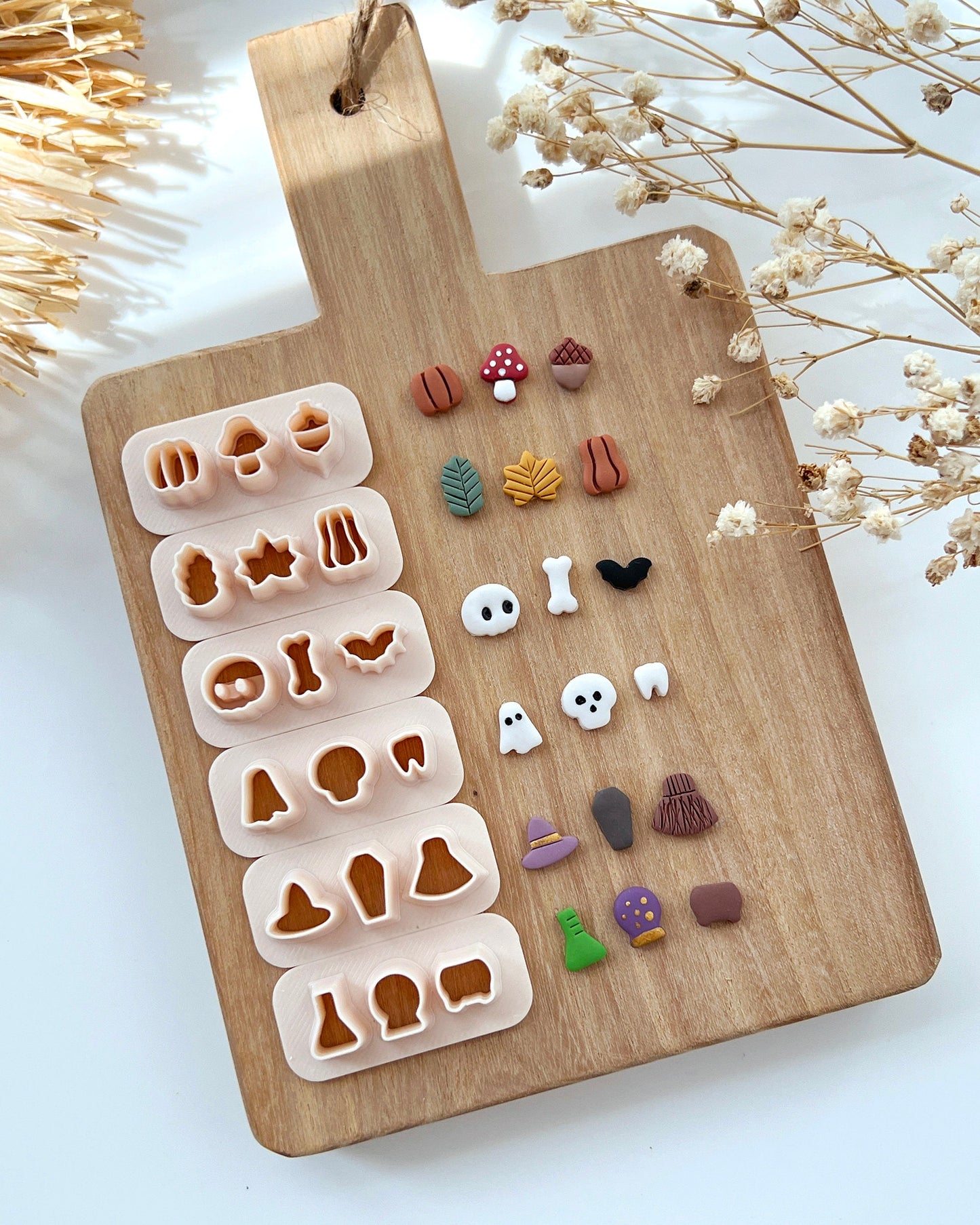 2024 Fall Halloween Mini Polymer Clay Cutters | Micro Clay Earring Cutters for Jewelry Making