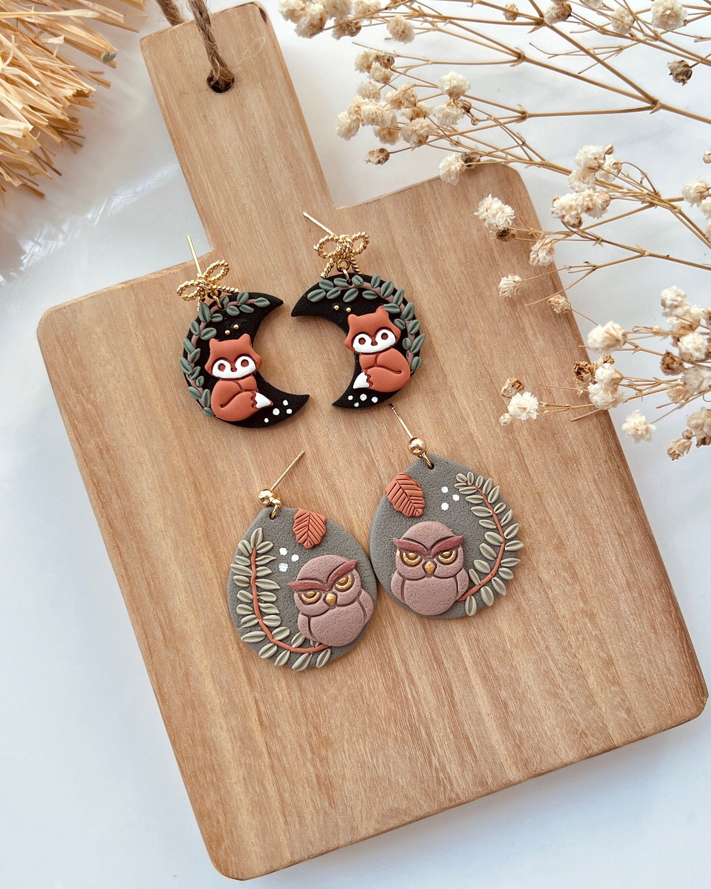 2024 Fall Stud Polymer Clay Cutters | Autumn Pumpkin Halloween Clay Earring Cutters for Jewelry Making