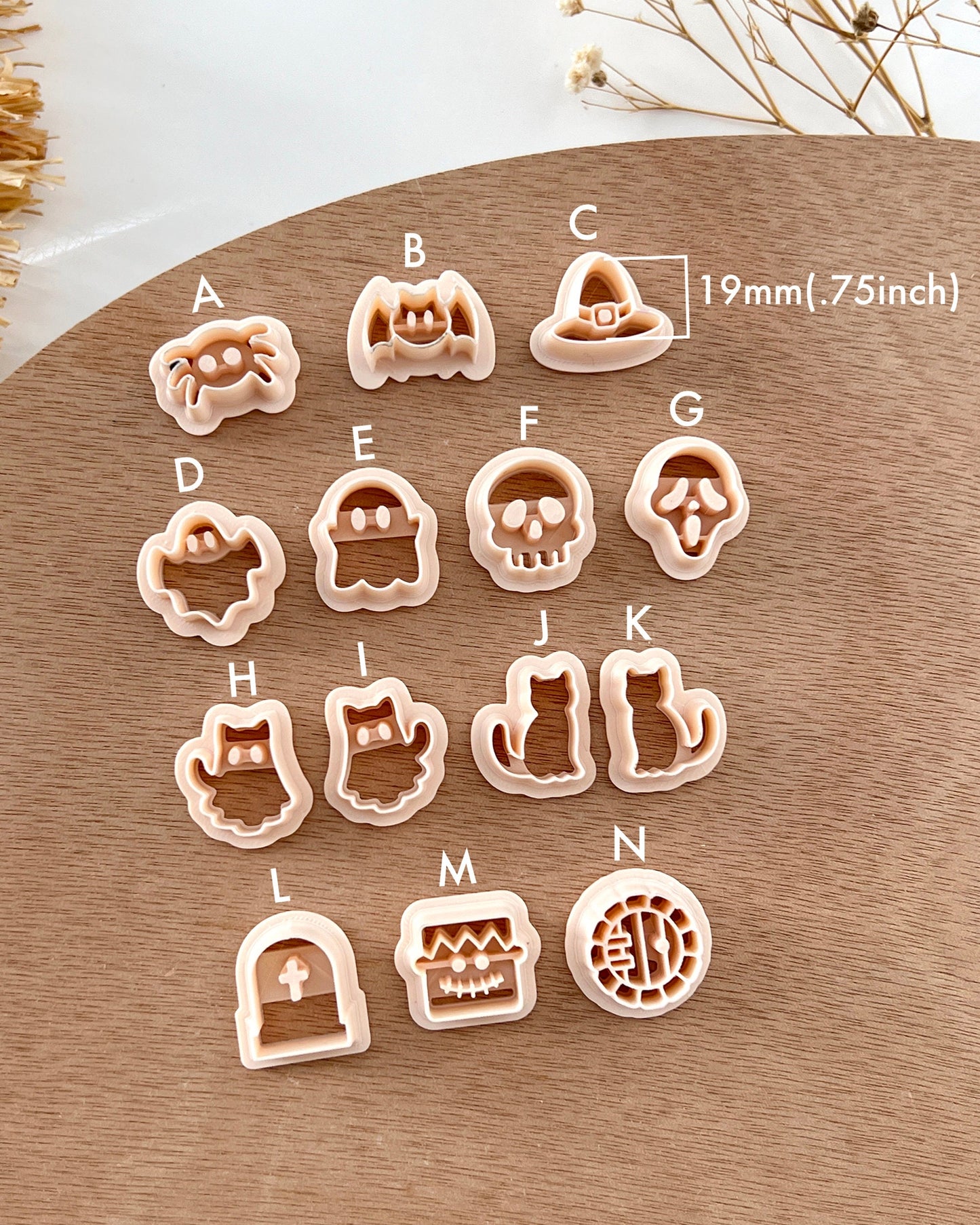 2024 Halloween Stud Polymer Clay Cutters | Halloween Clay Earring Cutters for Jewelry Making