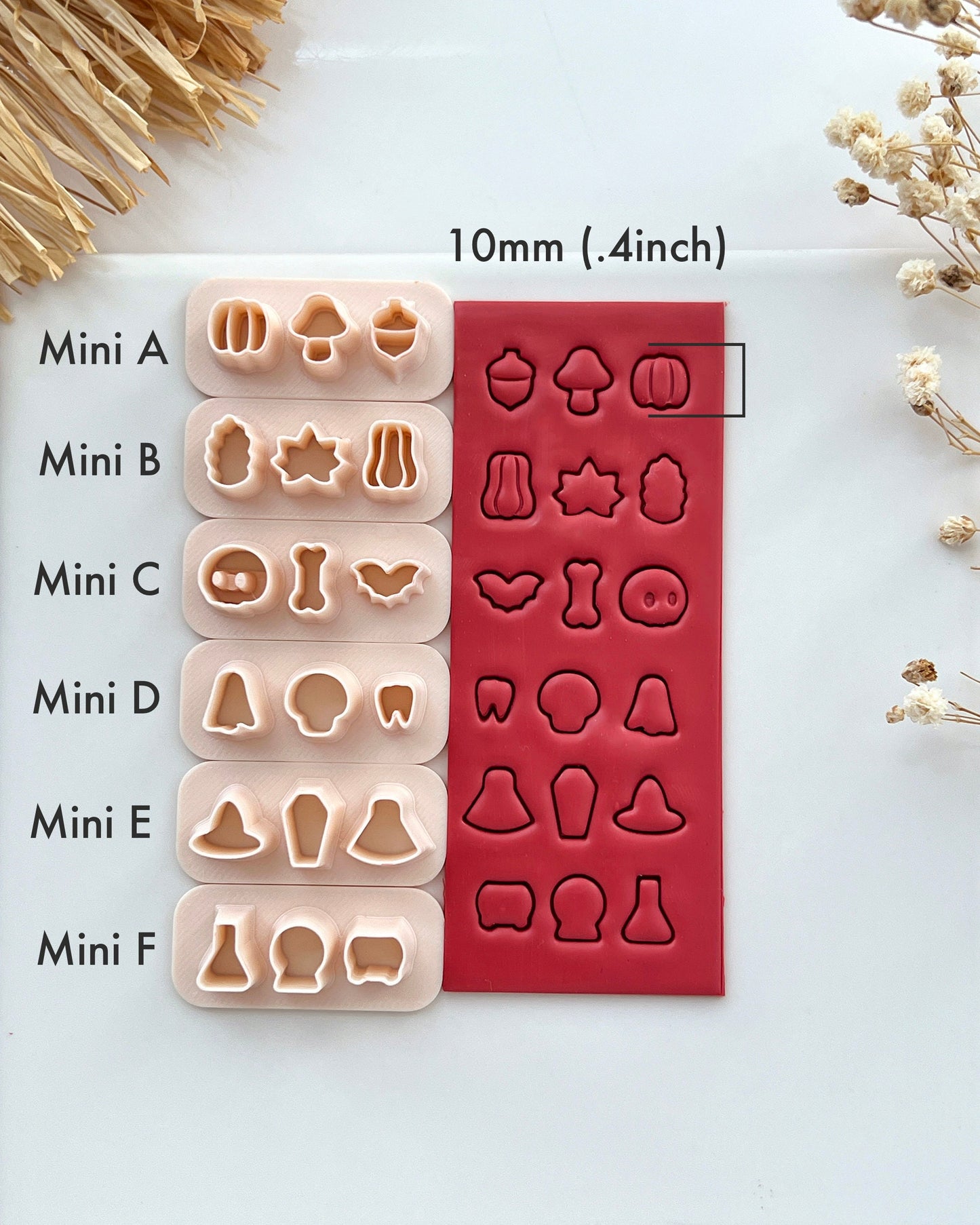 2024 Fall Halloween Mini Polymer Clay Cutters | Micro Clay Earring Cutters for Jewelry Making