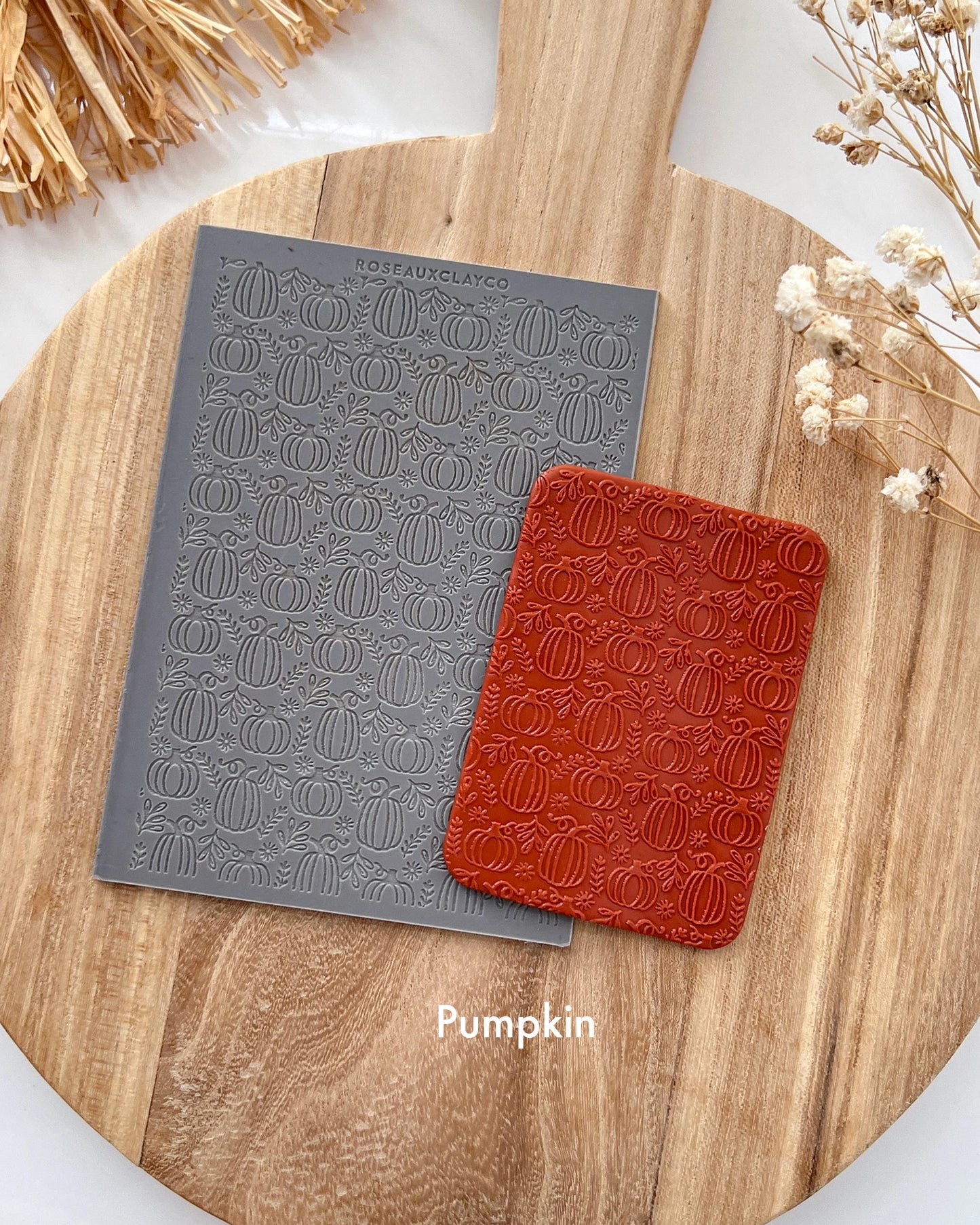 2024 Fall Halloween Polymer Clay Texture Sheet | Clay Earring Texture Mat | Texture Sheet for Jewelry Making | Pumpkin | Leaves | Skeleton