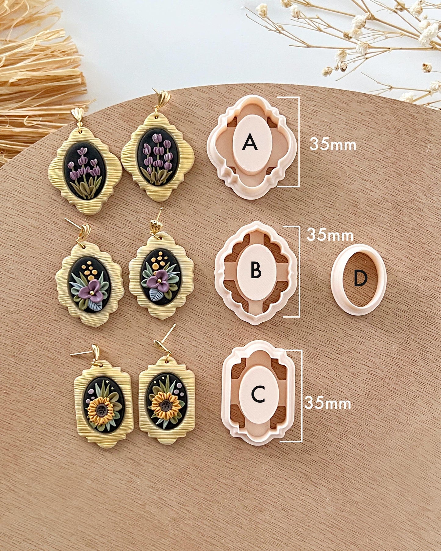 Frame Polymer Clay Cutters Set | Clay Earring Cutters for Jewelry Making