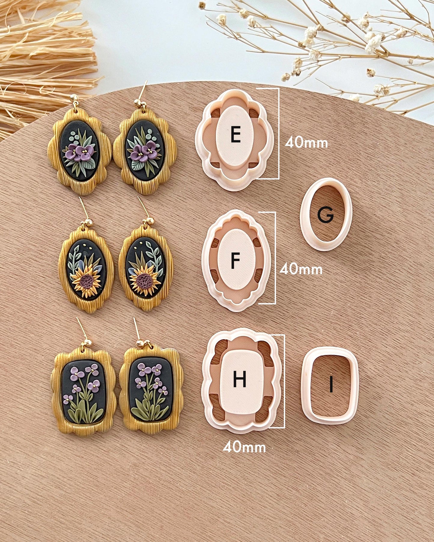 Frame Polymer Clay Cutters Set | Clay Earring Cutters for Jewelry Making