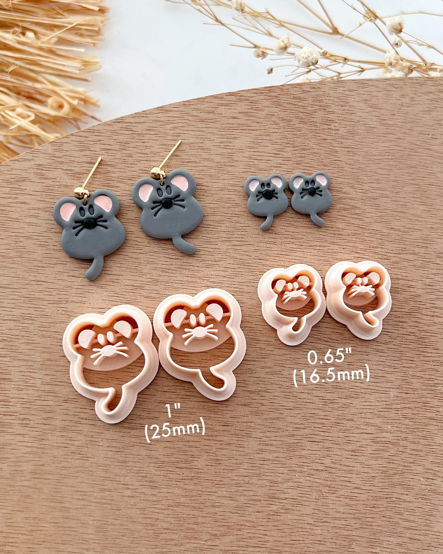 Animal Polymer Clay Cutters | Clay Earring Cutter for Jewelry Making | Hamster | Fox | Squirrel | Mouse Earrings Tools