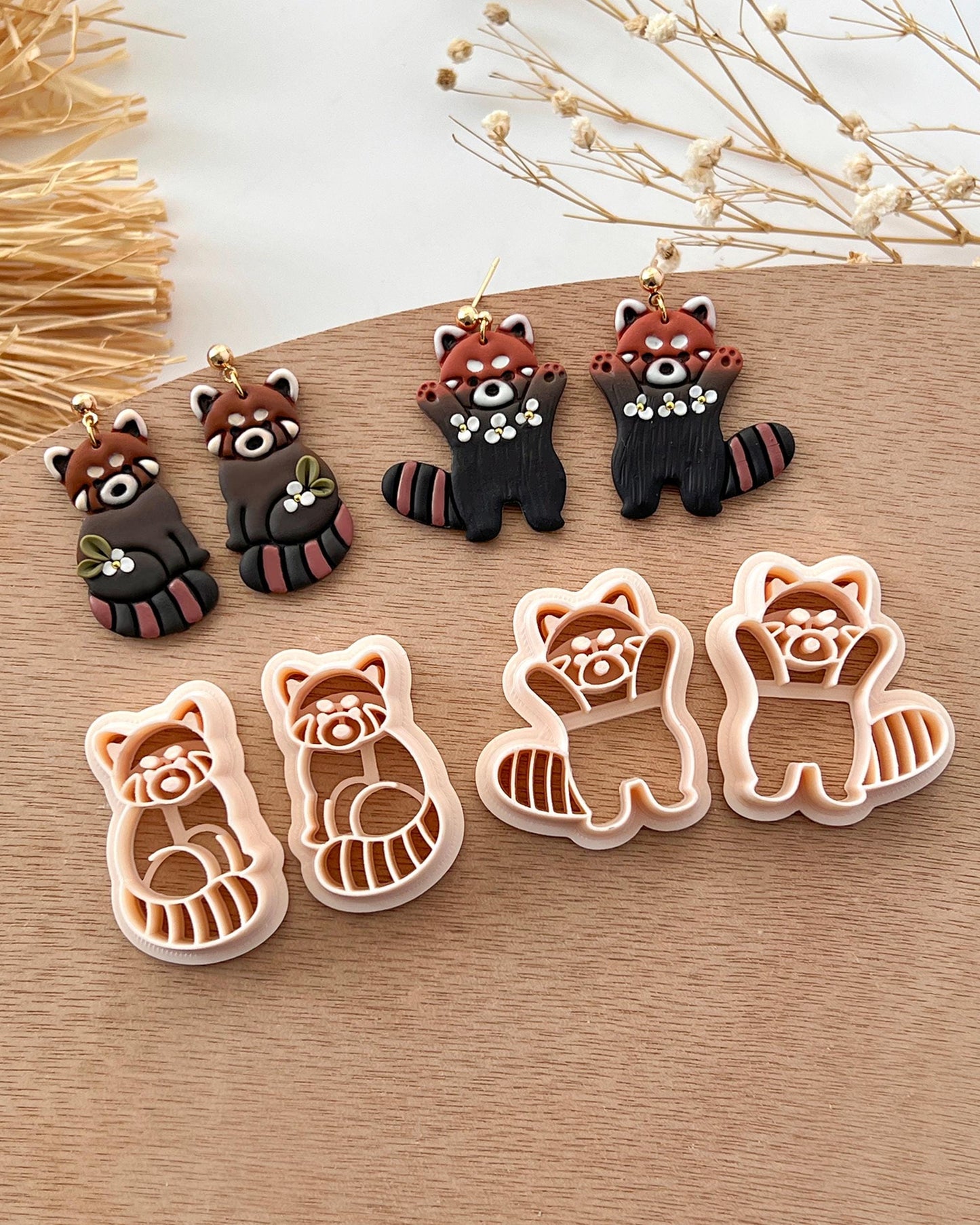 Red Panda Polymer Clay Cutter | Animal Clay Earring Cutter for Jewelry Making | Clay Earring Tools