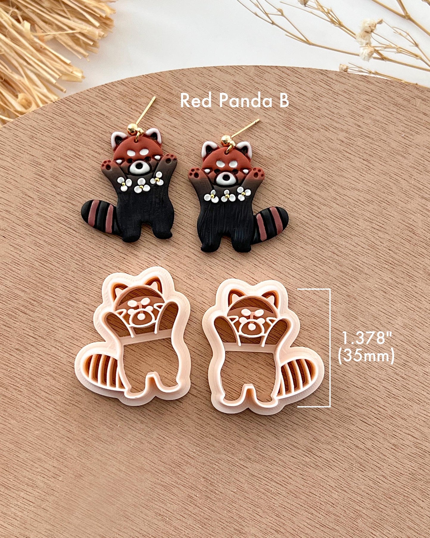 Red Panda Polymer Clay Cutter | Animal Clay Earring Cutter for Jewelry Making | Clay Earring Tools