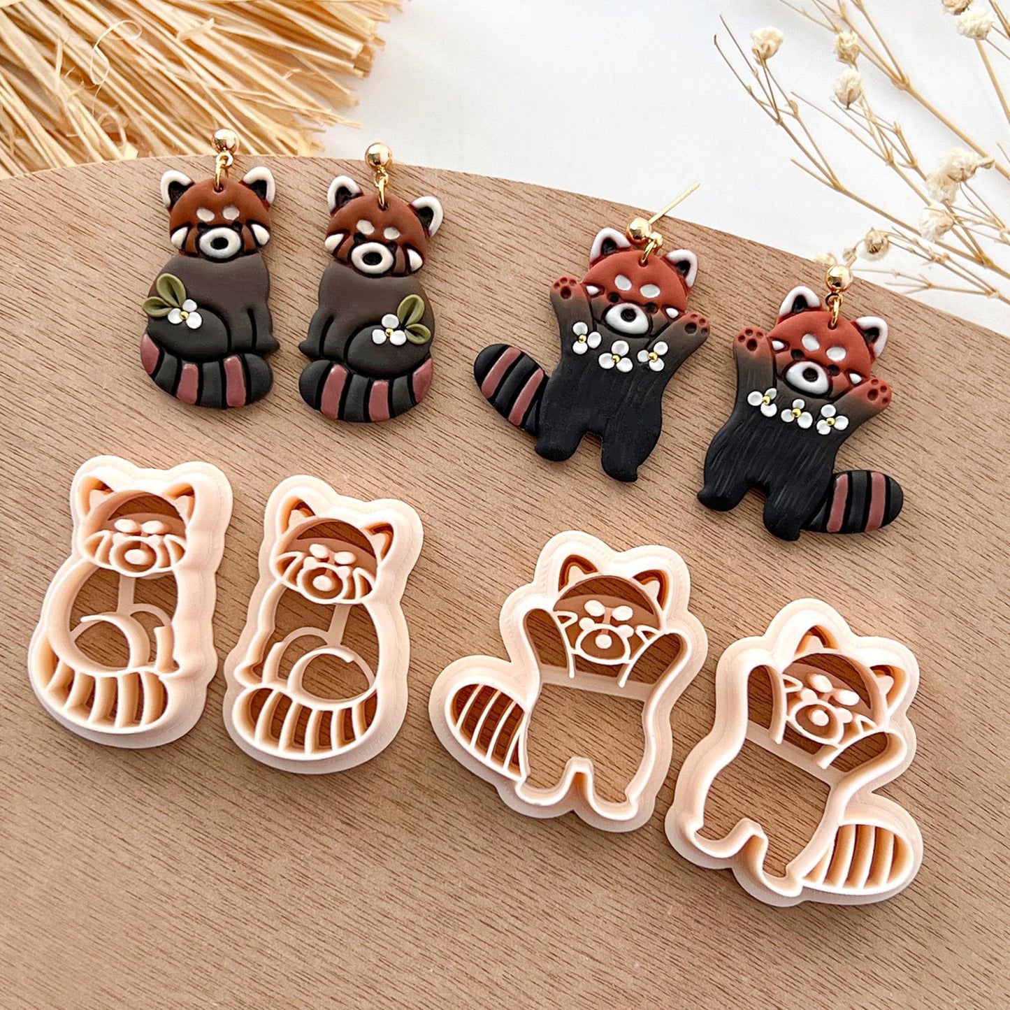 Red Panda Polymer Clay Cutter | Animal Clay Earring Cutter for Jewelry Making | Clay Earring Tools