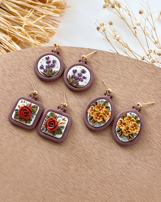 Embroidery Hoop Polymer Clay Cutters | Clay Earring Cutters for Jewelry Making