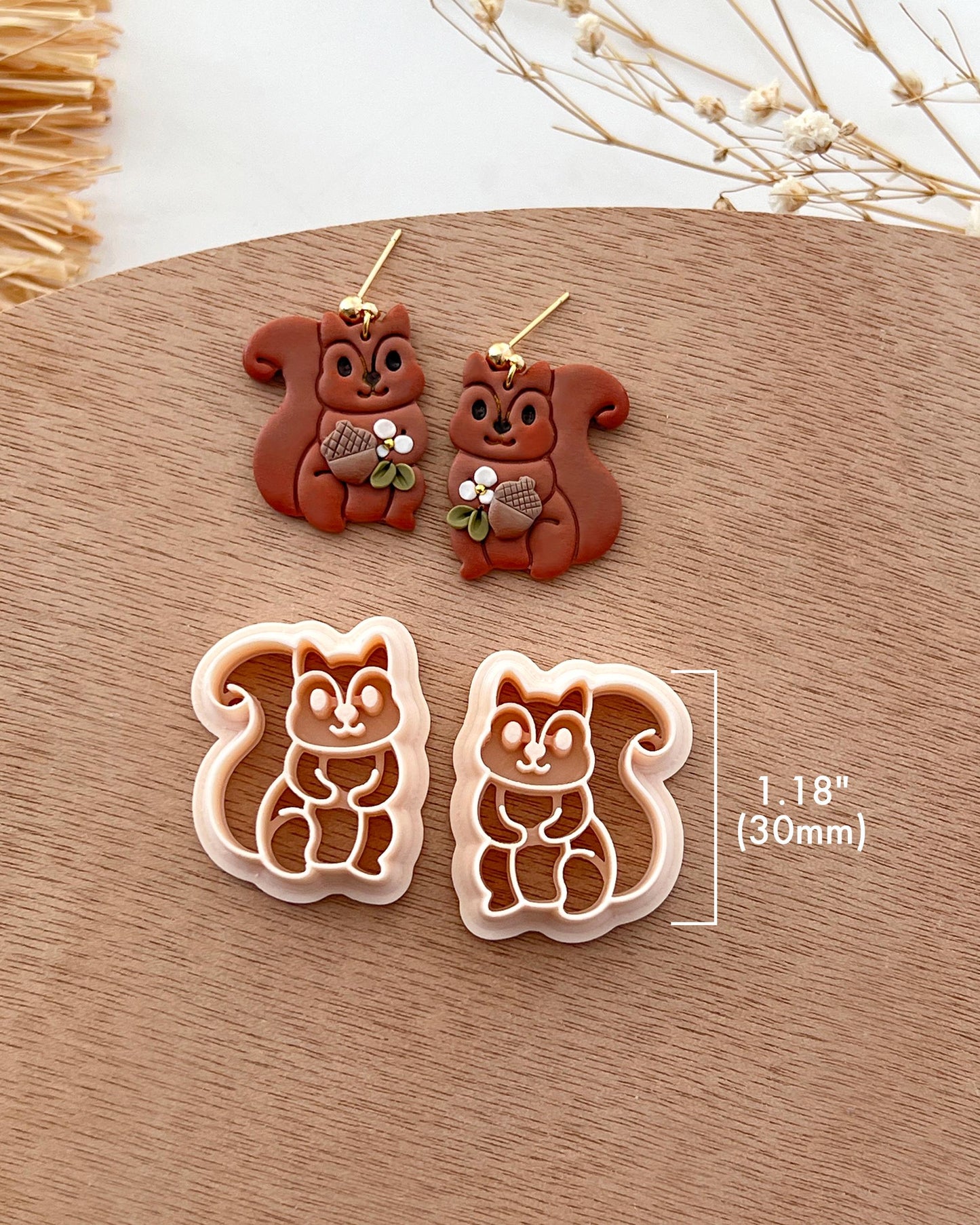 Animal Polymer Clay Cutters | Clay Earring Cutter for Jewelry Making | Hamster | Fox | Squirrel | Mouse Earrings Tools