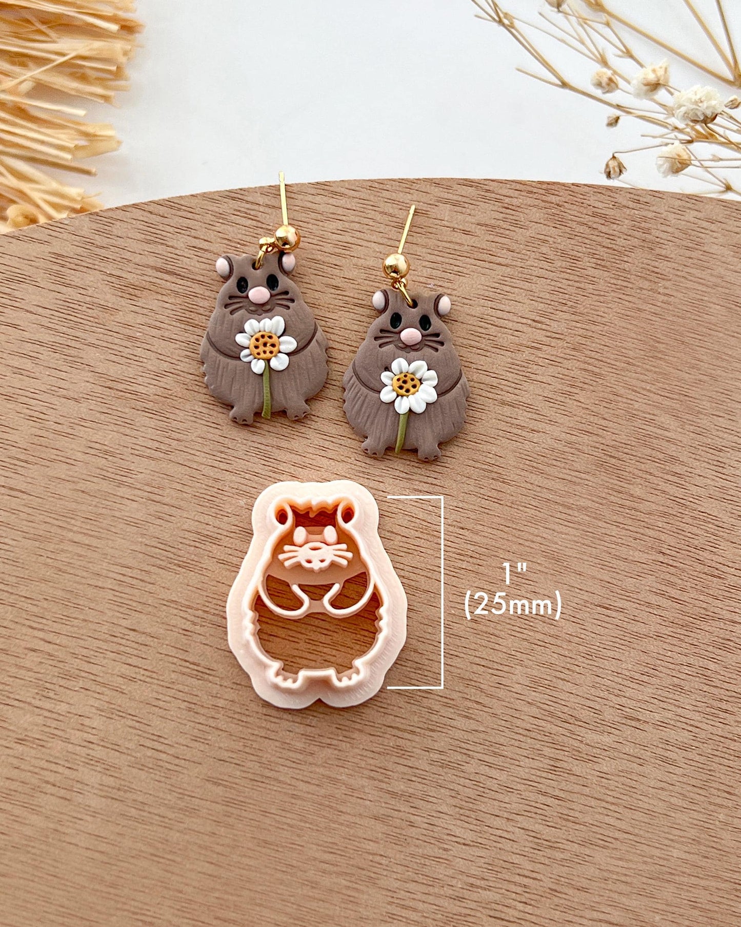 Animal Polymer Clay Cutters | Clay Earring Cutter for Jewelry Making | Hamster | Fox | Squirrel | Mouse Earrings Tools