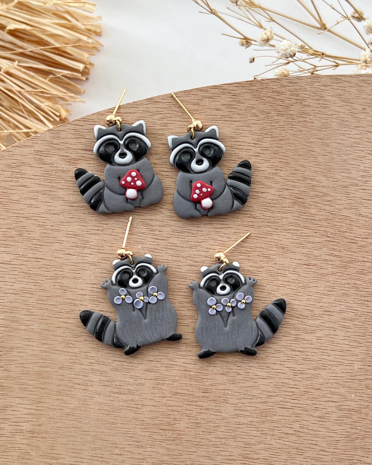 Raccoon Polymer Clay Cutter | Animal Clay Earring Cutter for Jewelry Making | Clay Earring Tools