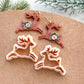 Winter Christmas Polymer Clay Cutters | Reindeer Santa Clay Earring Cutters Set for Jewelry Making