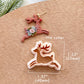 Winter Christmas Polymer Clay Cutters | Reindeer Santa Clay Earring Cutters Set for Jewelry Making