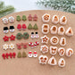 Winter Christmas Polymer Clay Cutters | Holiday Clay Stud Earring Cutters Set for Jewelry Making