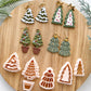 Winter Christmas Polymer Clay Cutters | Christmas Tree Clay Earring Cutters for Jewelry Making